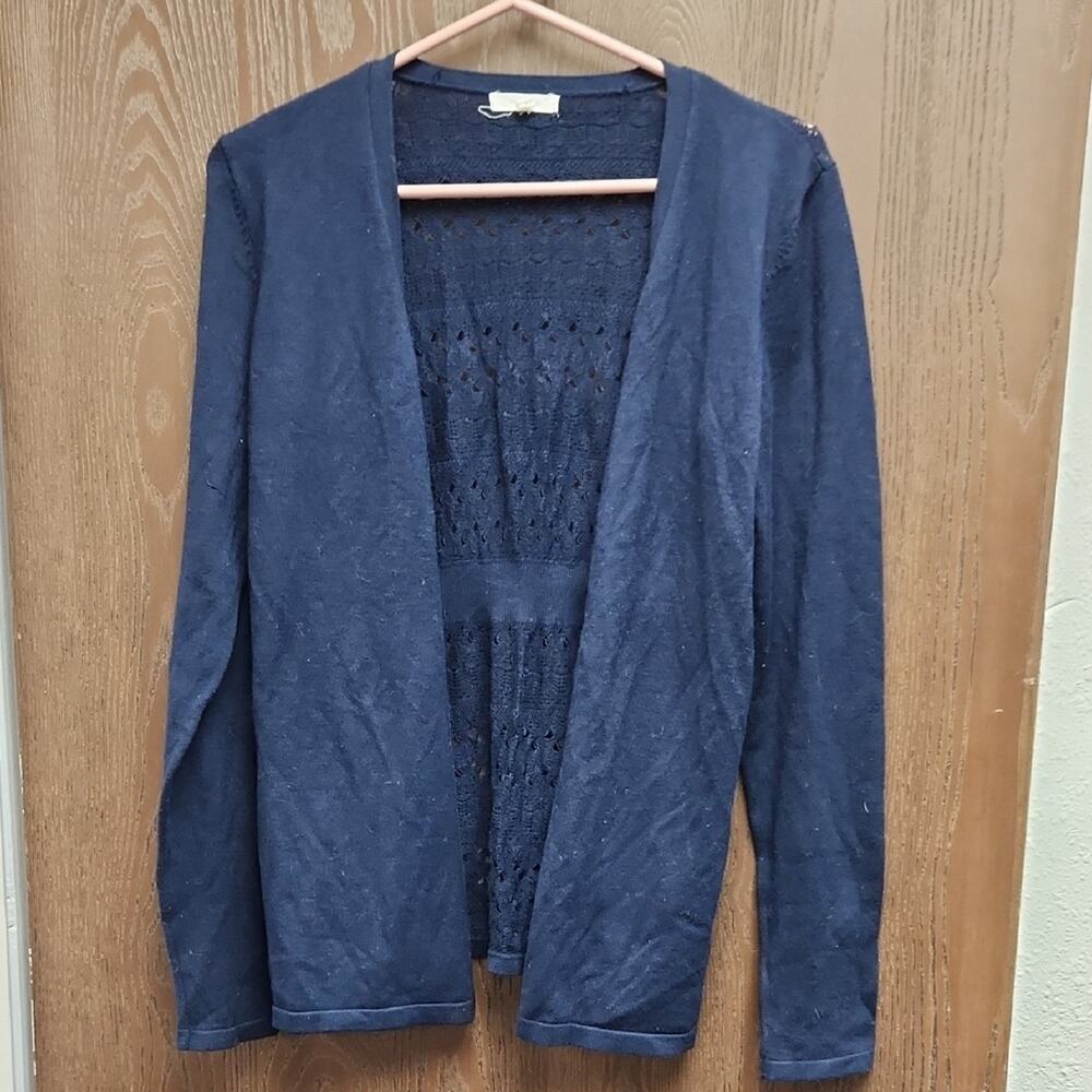 Maurices Deep Blue Open-Front Cardigan